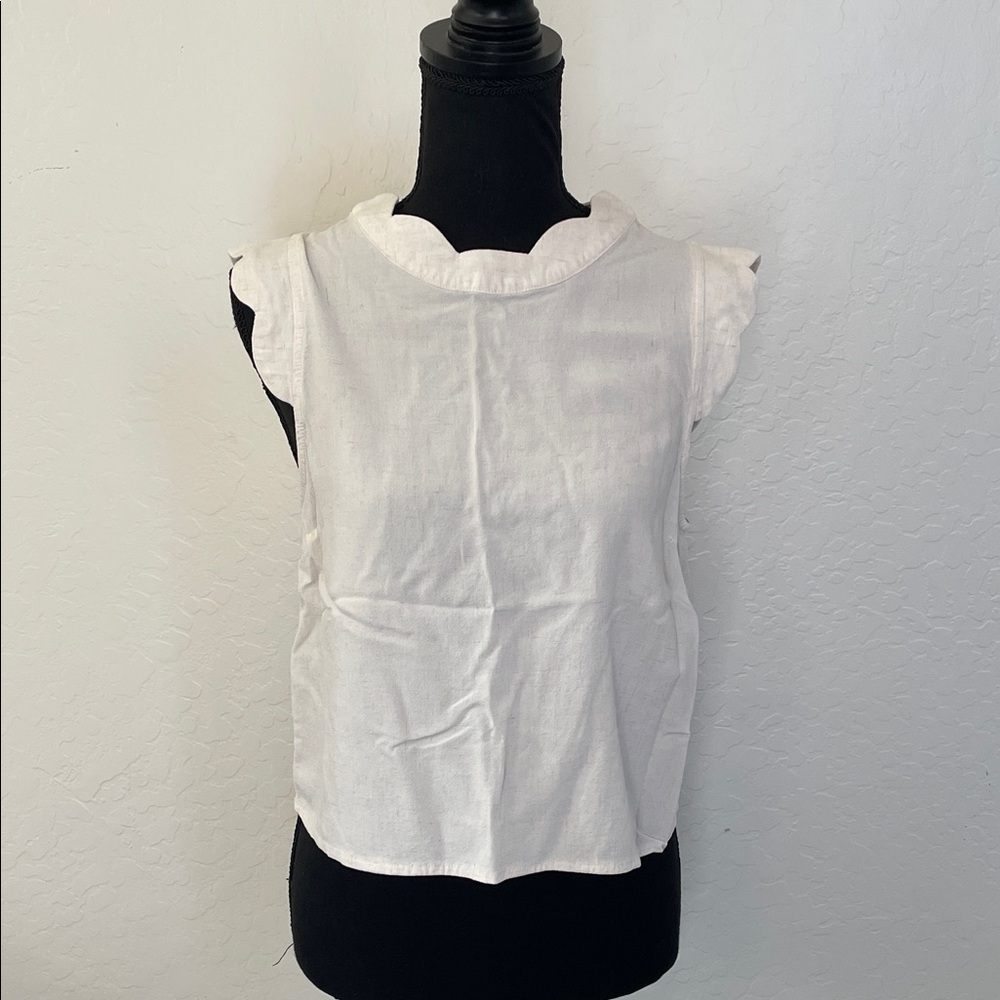 Monteau White Sleeveless Muscle Tee